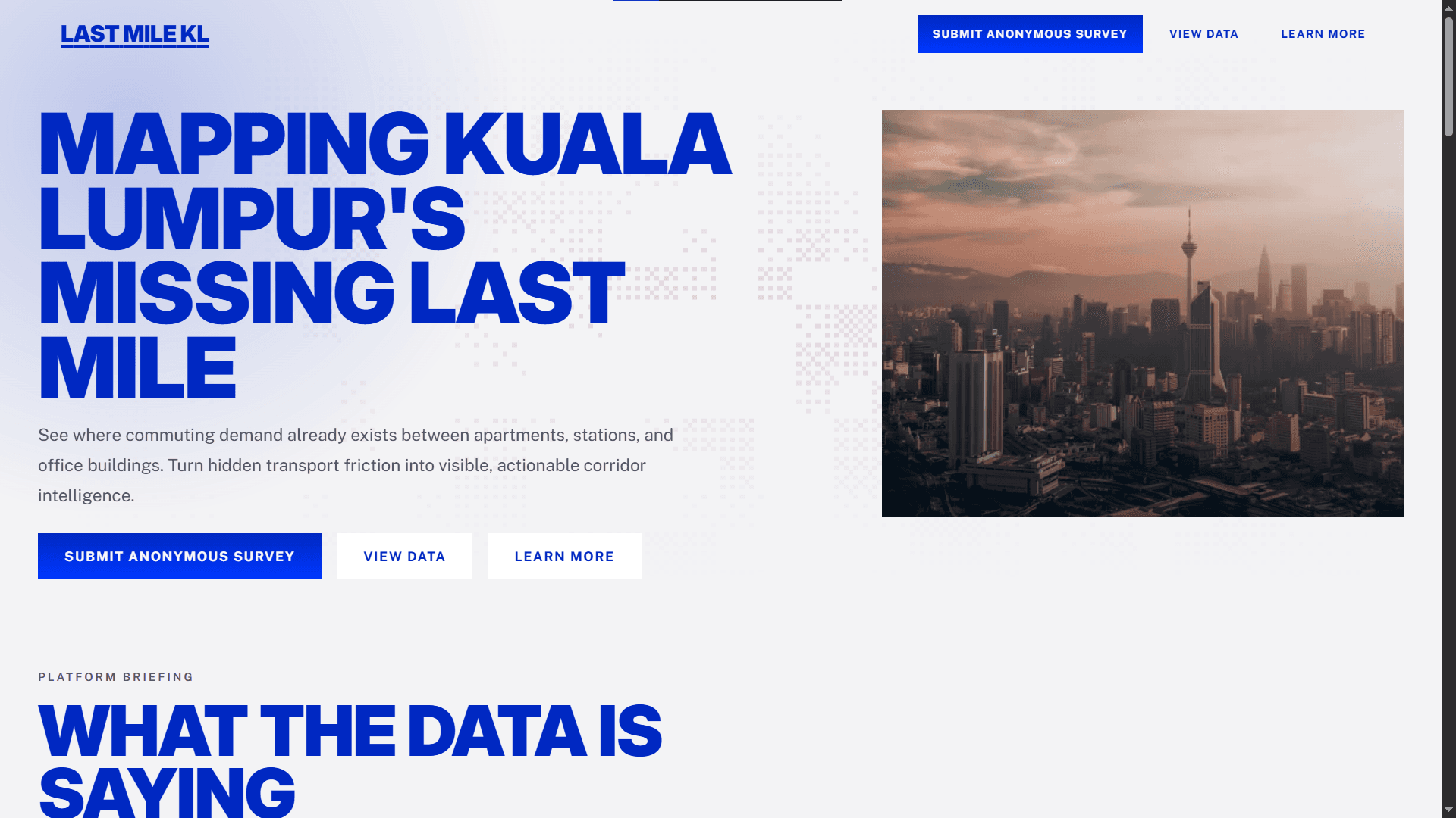 Last Mile KL dashboard preview